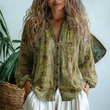 Sofia – Lässige Bluse mit natürlichem Muster