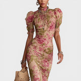 Sara | Vintage Maxikleid mit Blumen