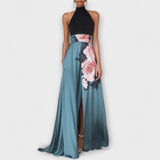 Natalie - Maxi A-Linie Kleid Blumenmuster
