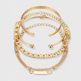Set aus 4 Metallarmbändern