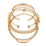 Set aus 4 Metallarmbändern