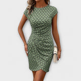 Emma - Kurzärmliges Tulpenkleid mit Allover-Print