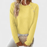 Clara – Damenpullover mit Schulterknöpfen