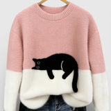 Nika | Sweatshirt mit Katzenmotiv