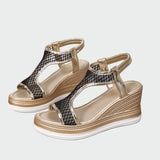 Elegante orthopädische Sandalen für Frauen mit Plateau