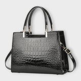 Léa | Handtasche aus glänzendem Krokoleder