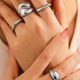 4-teiliges Metallring-Set