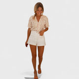 Barbora - Bluse Fleurie