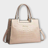 Léa | Handtasche aus glänzendem Krokoleder