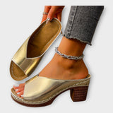 Dicke Absatzsandalen mit Offenem Absatz