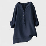 Freja - Bequeme Knopfleiste Bluse