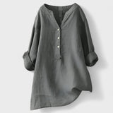 Freja - Bequeme Knopfleiste Bluse