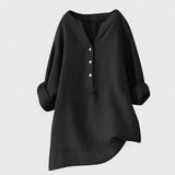 Freja - Bequeme Knopfleiste Bluse