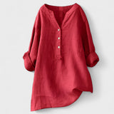Freja - Bequeme Knopfleiste Bluse