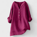 Freja - Bequeme Knopfleiste Bluse