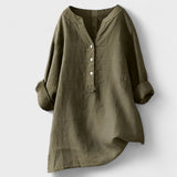 Freja - Bequeme Knopfleiste Bluse