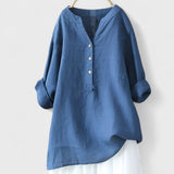 Freja - Bequeme Knopfleiste Bluse