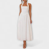 Lydia - Midikleid mit Halterneck und Taillendetail