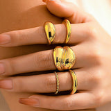 4-teiliges Metallring-Set