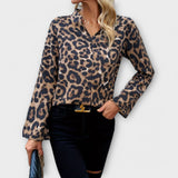 Lässige Bluse mit Leopardenmuster