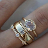 Vintage-Ring aus Gold und Zirkon
