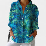 Nika – Sommerbluse mit lebhaftem Muster