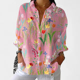 Nika – Sommerbluse mit lebhaftem Muster