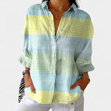 Nika – Sommerbluse mit lebhaftem Muster