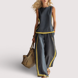 Leila | Elegantes Baumwoll-Leinen-Set