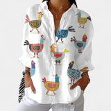 Nika – Sommerbluse mit lebhaftem Muster