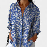 Nika – Sommerbluse mit lebhaftem Muster