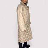 Cristiana™ | Wattierter, wendbarer Mantel in mittlerer Länge mit Leopardenfutter