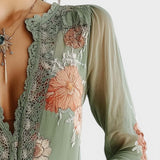 Lorena | Blumenbluse Boho
