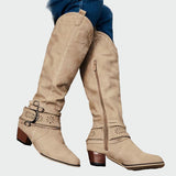 Retro-Cowboy-Stiefel aus Leder