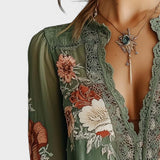 Lorena | Blumenbluse Boho