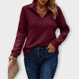 Vilja - Pullover mit Polo-Reißverschluss