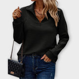 Vilja - Pullover mit Polo-Reißverschluss