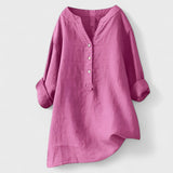 Freja - Bequeme Knopfleiste Bluse